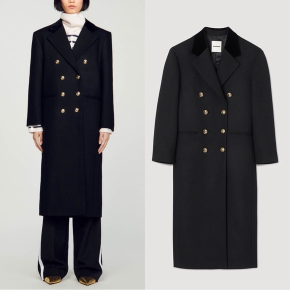 Sandro Paris Jackets & Blazers - SANDRO Offy Double Breasted Long Coat